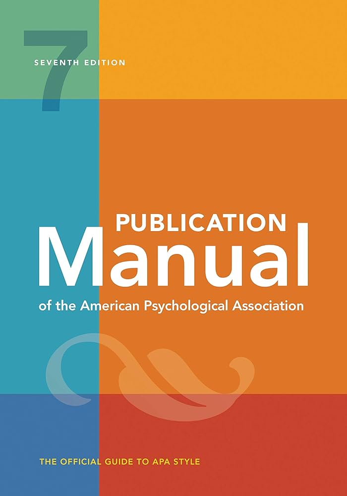 Cover of the APA Style Manual, 7th edition